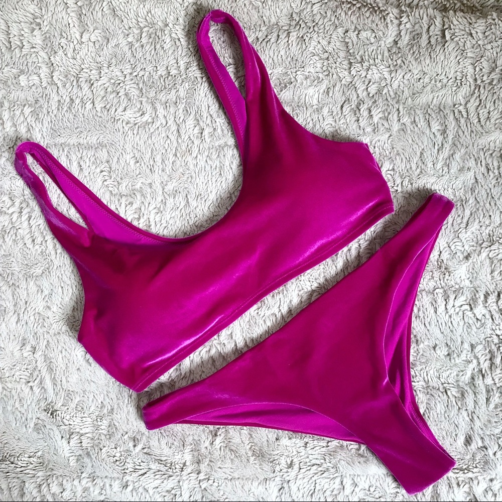 H&M Velvet Magenta Bikini